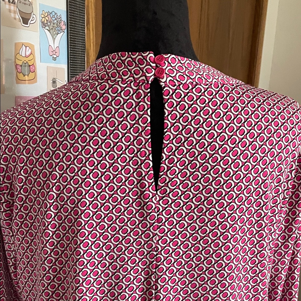 Cato Geometric Patterned Pink Top - Picture 4 of 9